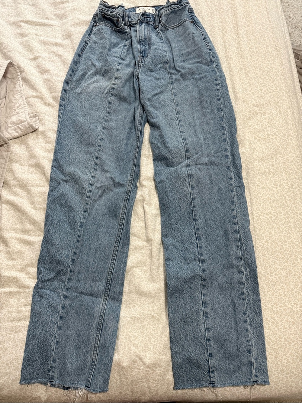 Abercrombie & Fitch Light Blue Straight-Leg Jeans